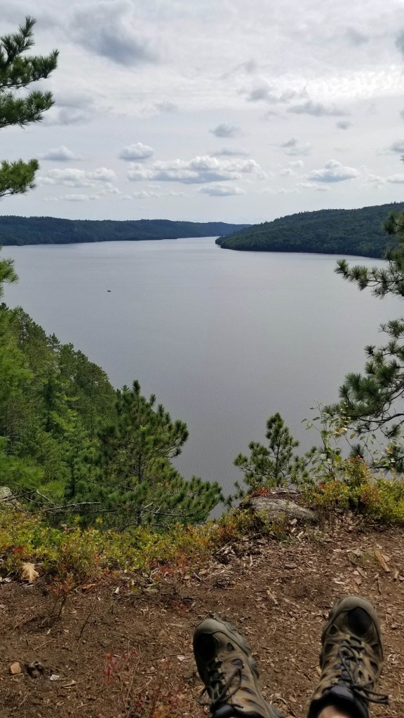 high viewpoint overlooking a lake