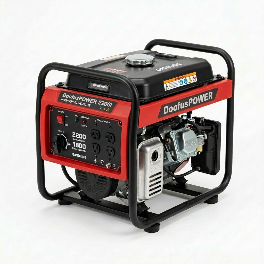 PowerMax 2200i gasoline inverter generator with control panel and outlets