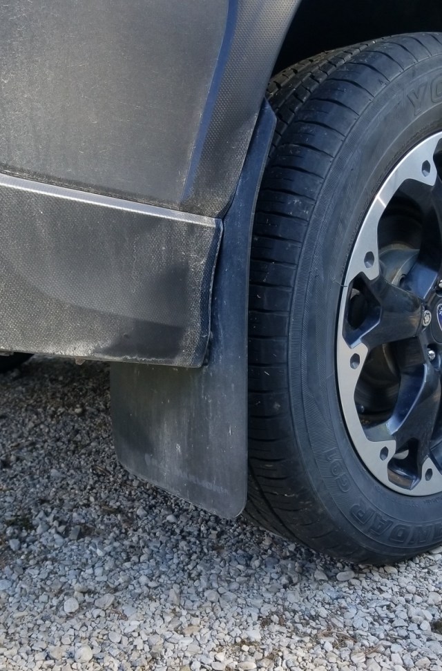 Mud flaps to protect Teardrop trailer from road damage