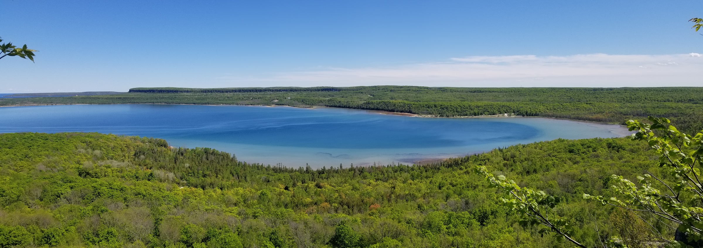 panoramic view of Cape Croker from clifftop viewpoint